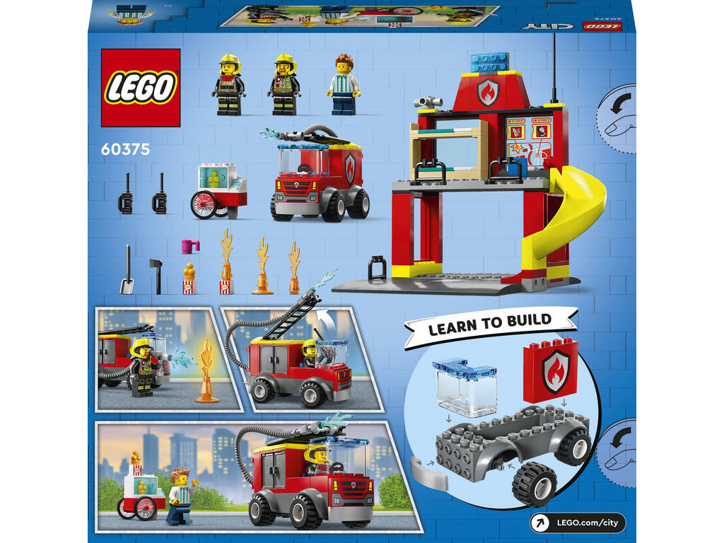 Lego City Fire Feuerwache und Feuerwehrauto 