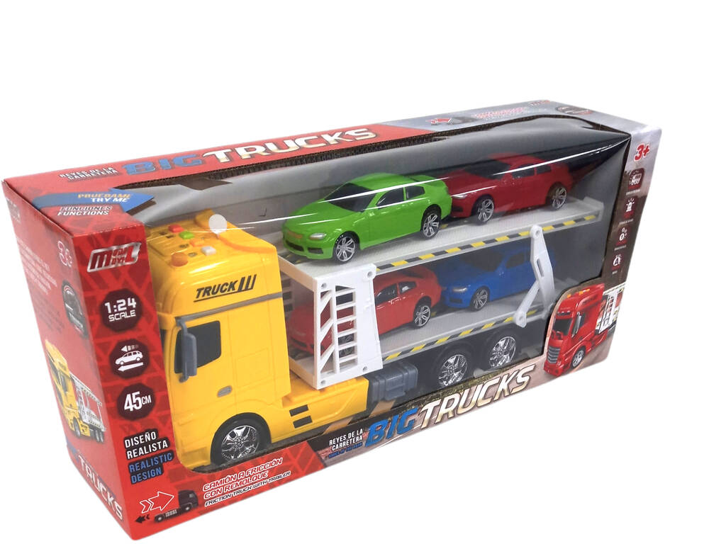 Un camion de livraison de voiture jouet 