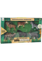 Figuras Set Animais 6 Unidades 9cm