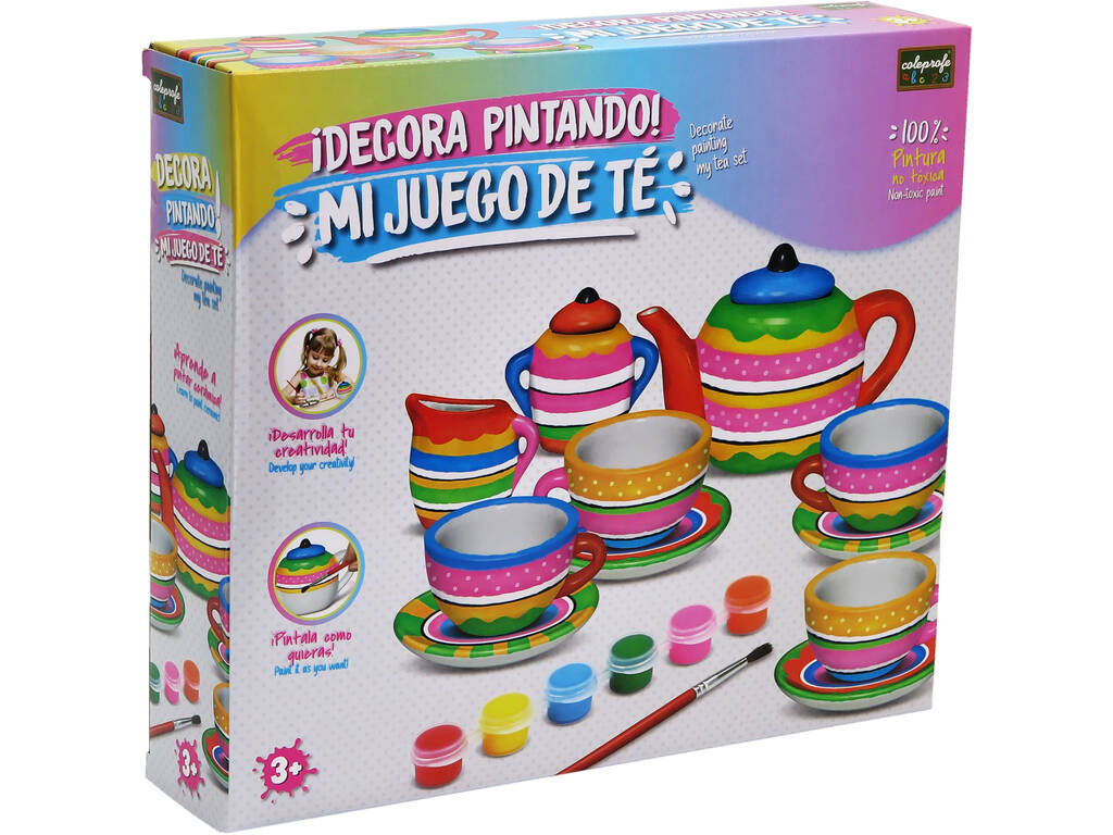 Set de Chá Para Pintar com Pinturas