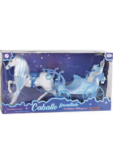 Caballo M�gico con Carroza Azul 51 cm.