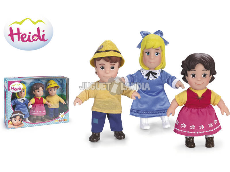 Pack Heidi, Pedro et Clara Figurines 17 cm