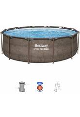 Piscina Fuori Terra 366x100 cm Steel Pro Max Deluxe Bestway 56709