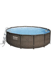 Piscina Desmont�vel Power Steel Rattan 427x107 cm Bestway 56664