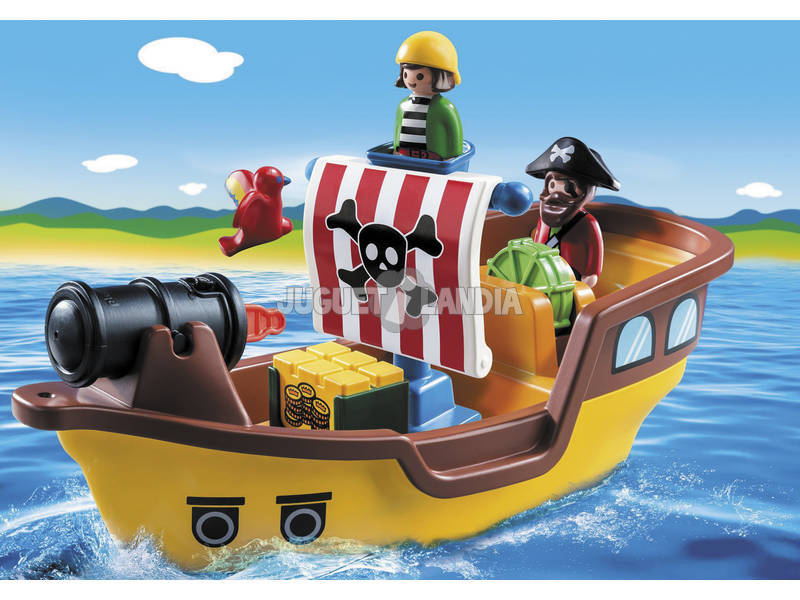 Playmobil 1, 2, 3 Bâteau de Pirates 9118