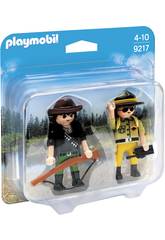 Playmobil DuoPack Garde Forestier et Braconnier 9217