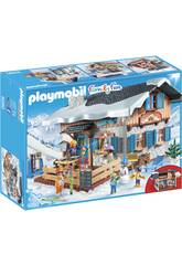 Playmobil Chalet avec Skieurs 9280