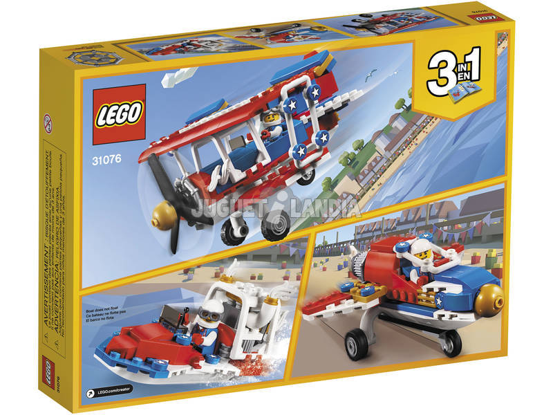 Lego Criador Audacioso Avião Acrobático 31076