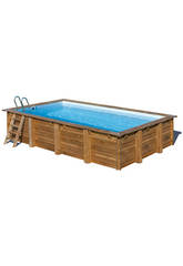 Piscina Rectangular Madera Evora 600x400x133 Cm. Gre 790094