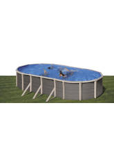 Piscina Ovalada Imitación Ratán 520x370x135 Cm Gre Kitprov520h