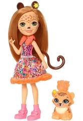 Enchantimals Mu�eca y Mascota Cheris Leopardo Mattel FJJ20