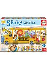 Baby Puzzle Bus Escolar Animales Educa 17575