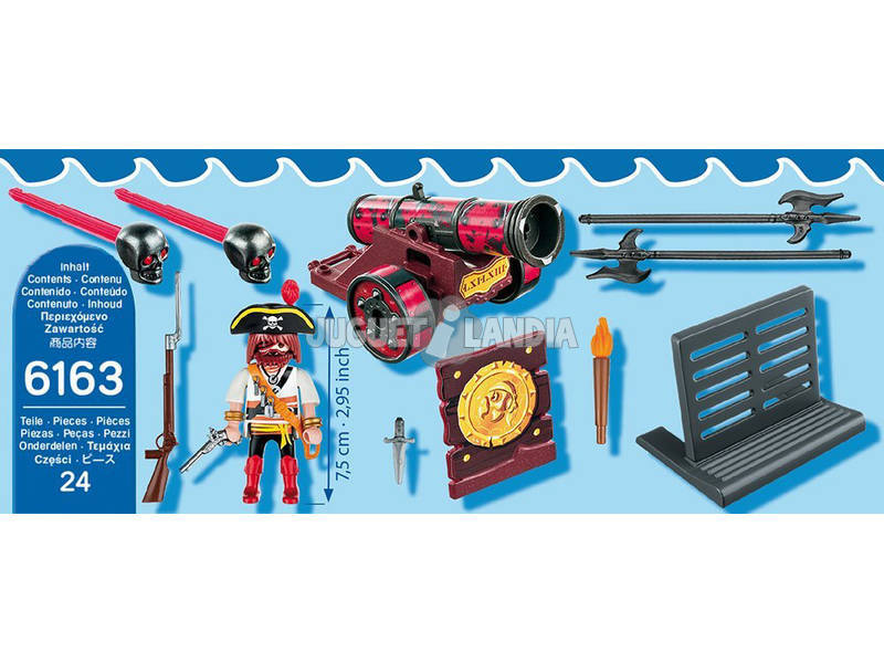 Playmobil Cañon Interactivo Rojo con Pirata