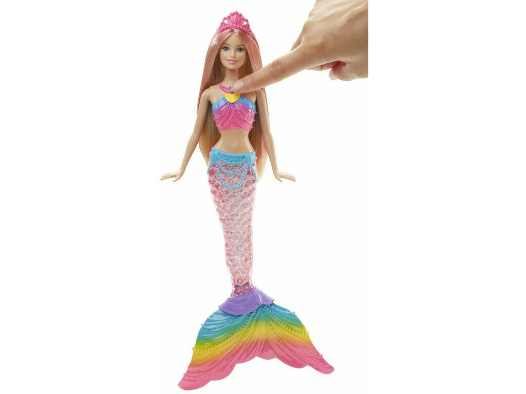 Barbie Sirena Luces De Arcoiris Mattel DHC40