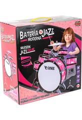 Batteria Rosa Jazz 5 Tamburi e Piatti