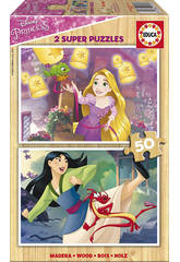 Puzzle 2x50 Princesas Disney 26x18 cm EDUCA 17165