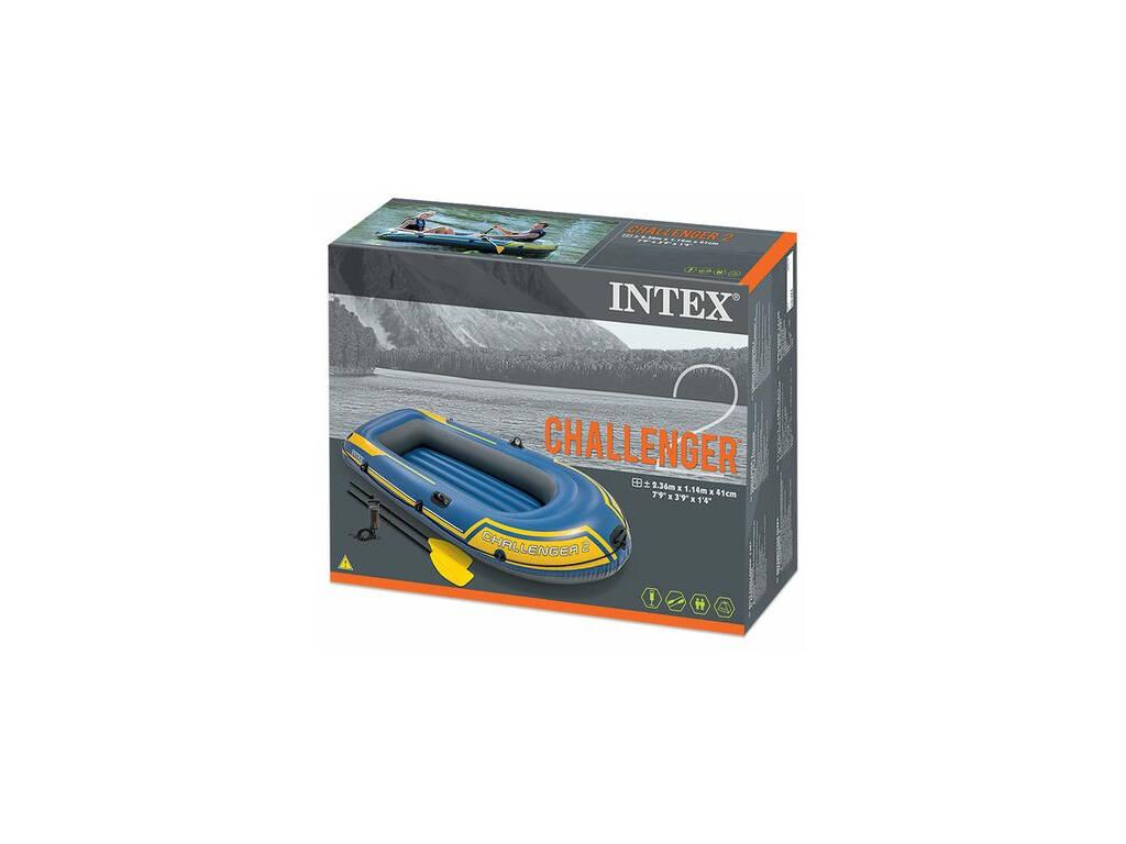 Barco Inflável Challenger 236x114x41 Cm Intex 68367