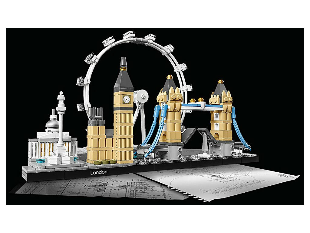 London Big Ben, Tower Bridge, Londres, Lego Architecture, 21034 Plastique