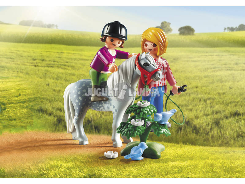 Playmobil Cavalière avec soigneuse et poney