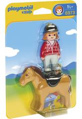 Playmobil 1,2,3 Cavaleiro com Cavalo 6973