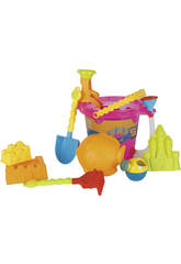 Seau de Plage 33x26 cm Avec Accessoires 8 Pi�ces