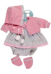 Kleid Neugeborene Puppe 42 cm. Strickjacke Berbesa 5104
