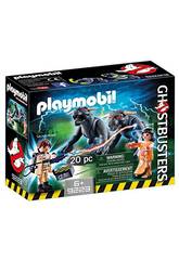 Playmobil Venkman, Dana y Chiens de Gozer Ghostbusters 
