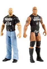 WWE Pack 2 Figurines Tough Talkers 15 cm