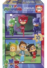 Puzzle 2x25 PJ Masks Educa 17448