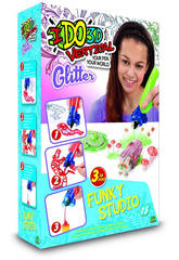 Ido 3D Vertical Set 3 Canetas Glitter Metallic Giochi Preziosi D3D09000