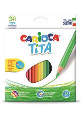Schachtel mit 24 Tita Maxi Hexagonal Bleistiften Carioca 42794