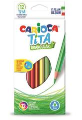 Caixa 12 Lpis Tita Triangular Carioca 42786