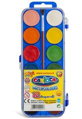 Aquarelles 12 unités avec Pinceau Carioca K040