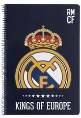 Cahier Couvertures Rigides 80 feuilles Real Madrid Safta 511724066