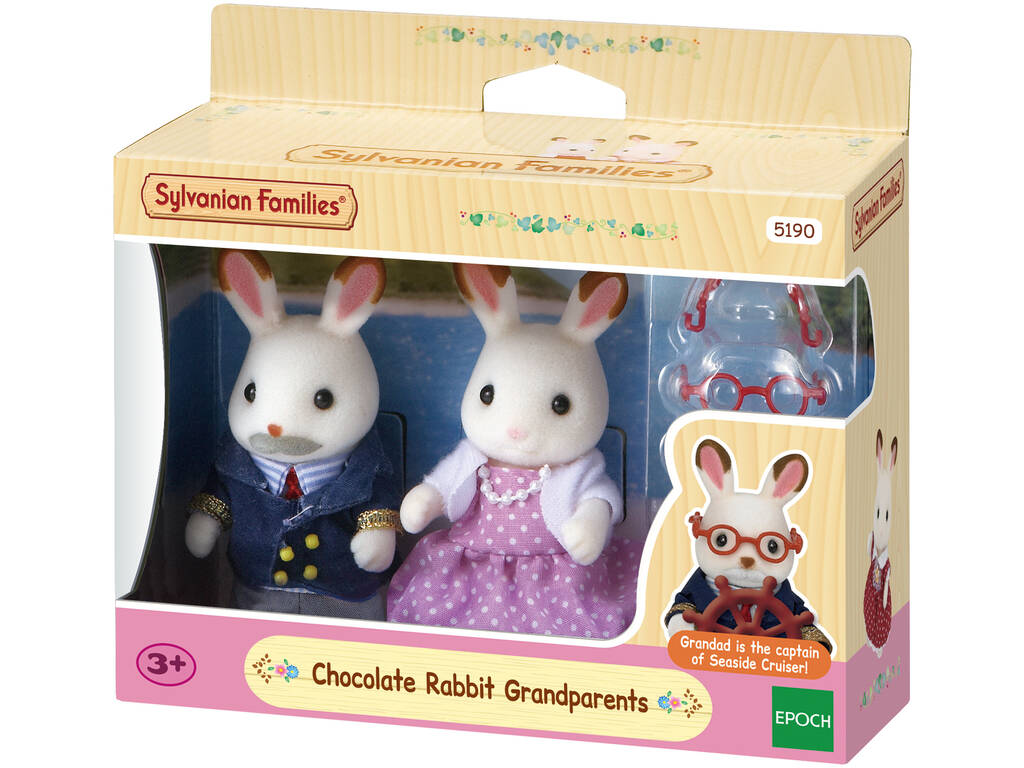 Famílias Sylvanian Chocolate Rabbit Avós Epoch To Imagine 5190