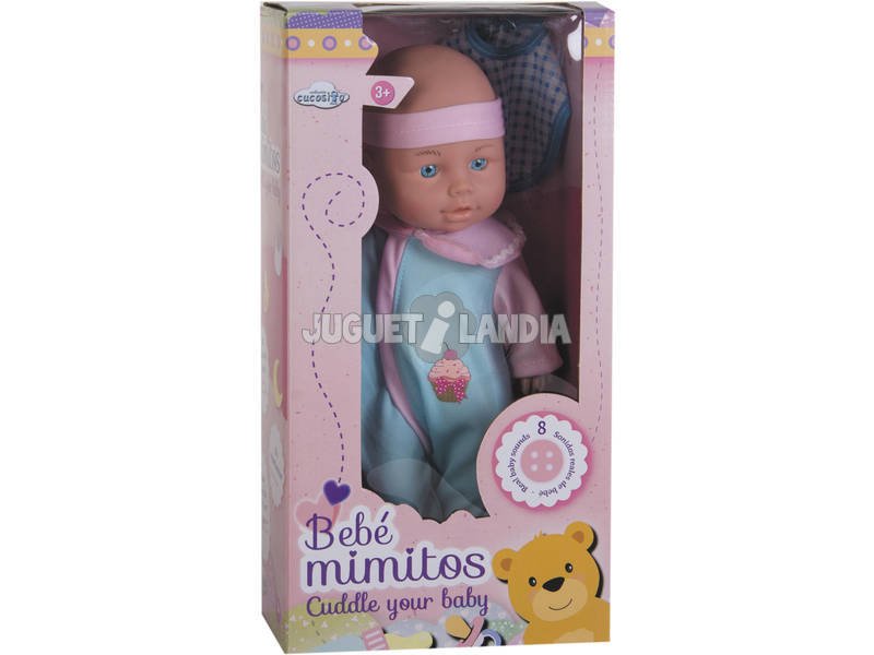 Muñeco Bebé Mimitos 33cm Con Accesorios y Sonidos