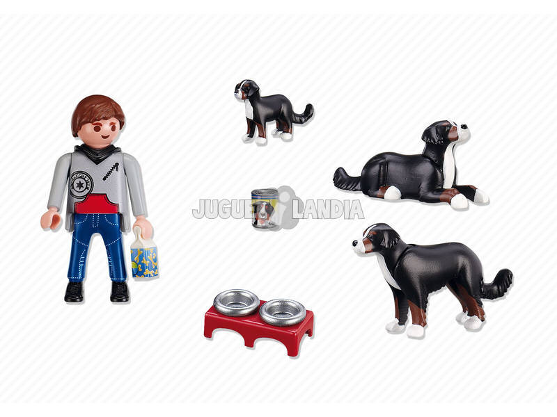 Playmobil cani da montagna con cucciolo
