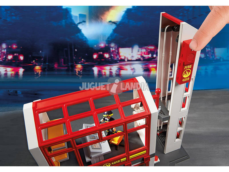Playmobil Caserne de Pompiers avec Alarme