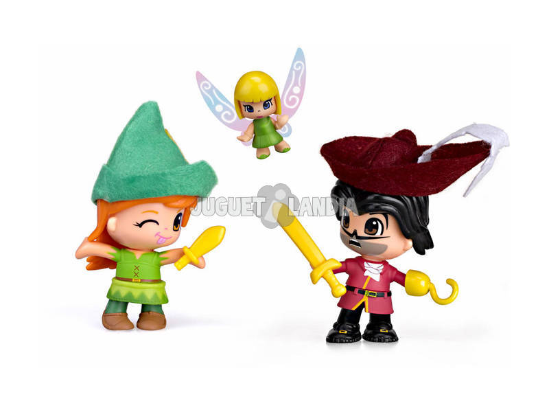 Pin et Pon, Peter Pan, Capitaine Crochet et Fée clochette