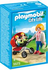Playmobil Mama con Carrito de Gemelos 5573