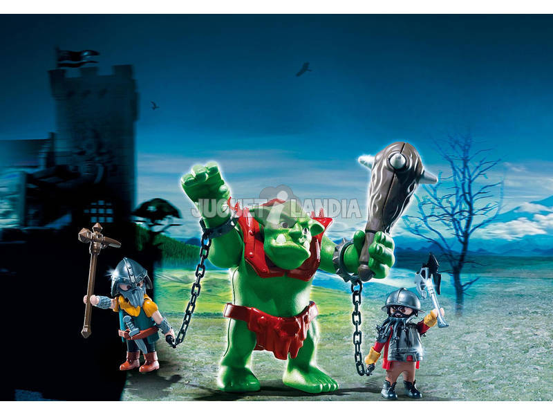 Gigante de Troll Playmobil com Lutadores