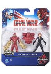 Capitaine Am�rica Pack 2 Figurines 6 cm Civil War