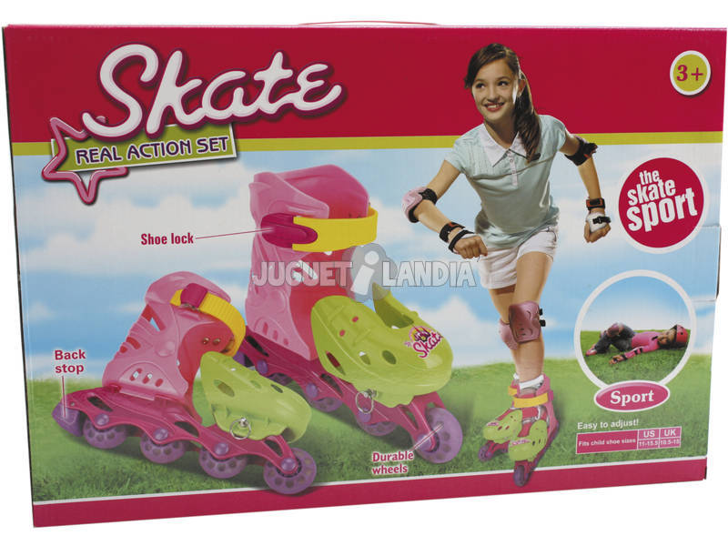 Inline-Skates Rosa Ausziehbar Größe 30-35