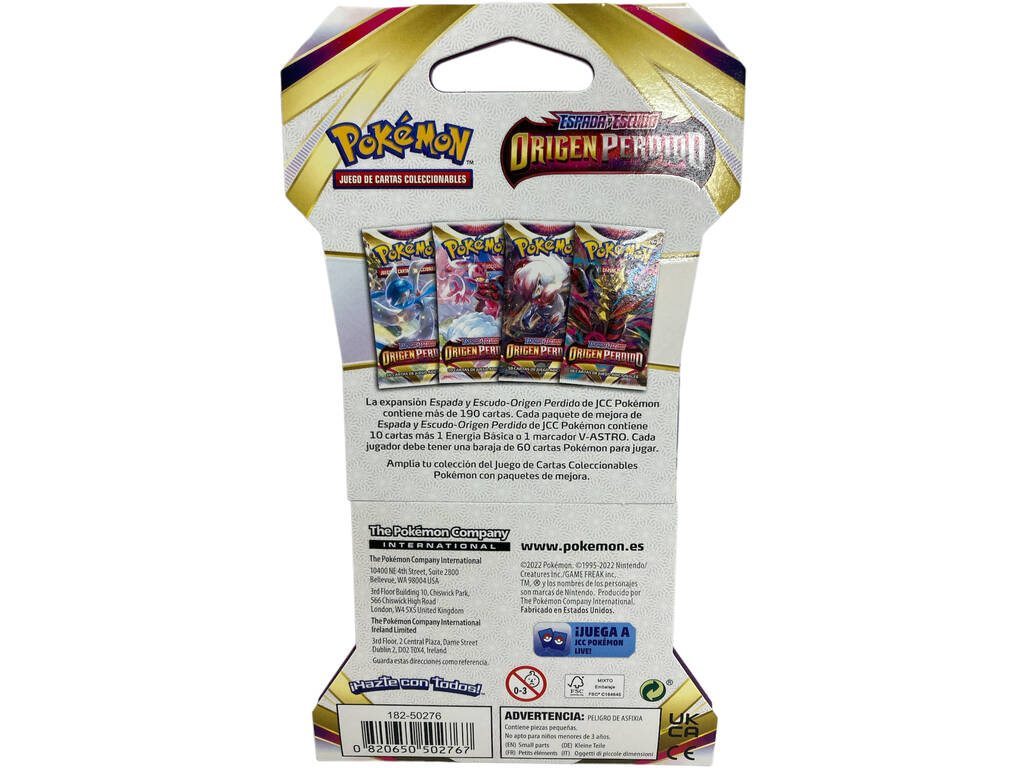 Pokémon TCG Sobre en Blister Espada y Escudo Origen Perdido Bandai PC50276