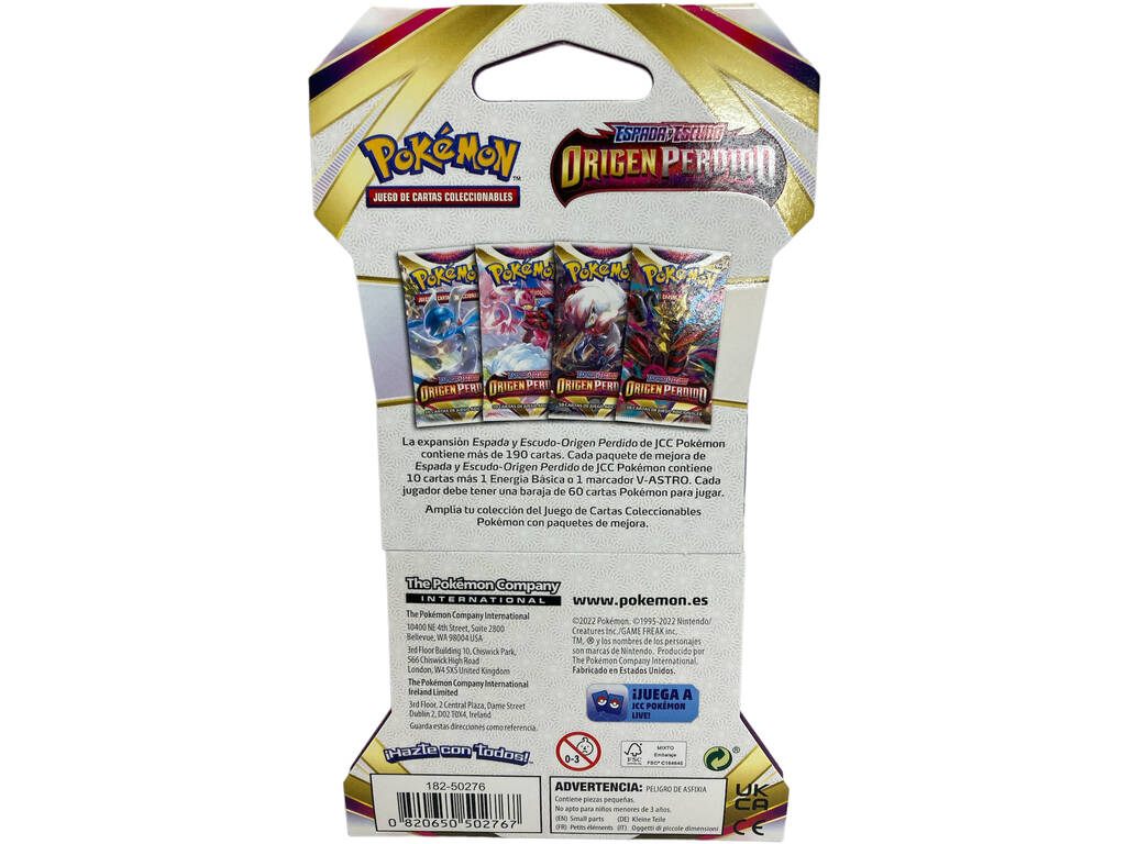 Pokémon TCG Pacote em Blister Espada e Escudo Origen Perdido Bandai PC50276