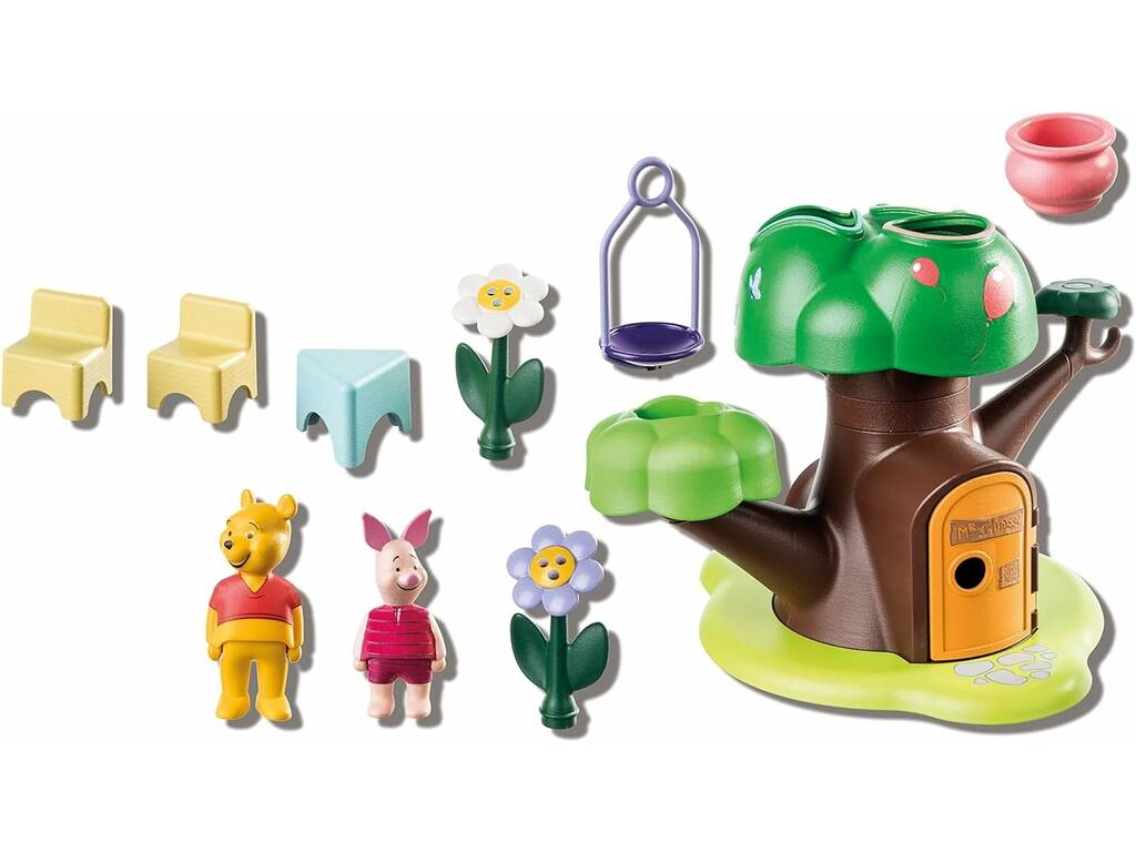 Playmobil 1,2,3 Disney Winnie The Pooh e Piglet Casa sull'albero di Playmobil 71316