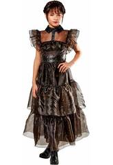 Costume bambina Wednesday Raven's Deluxe T-L Rubies 1000886-L