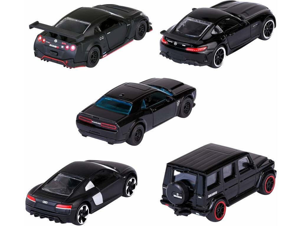 Majorette Pack Black Edition com 5 Carros de Luxo