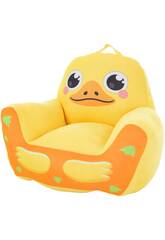 Sillón Infantil Peluche Pato Amarillo de 44x50x40 cm