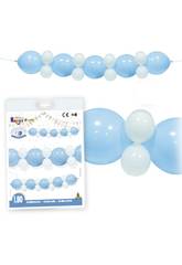 Guirnalda con Globos Celestes y Blancos Globolandia 5659